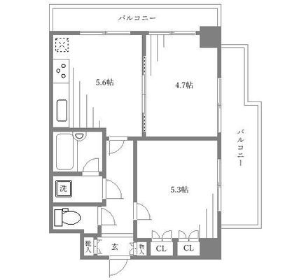 都電荒川線 マンション 2K